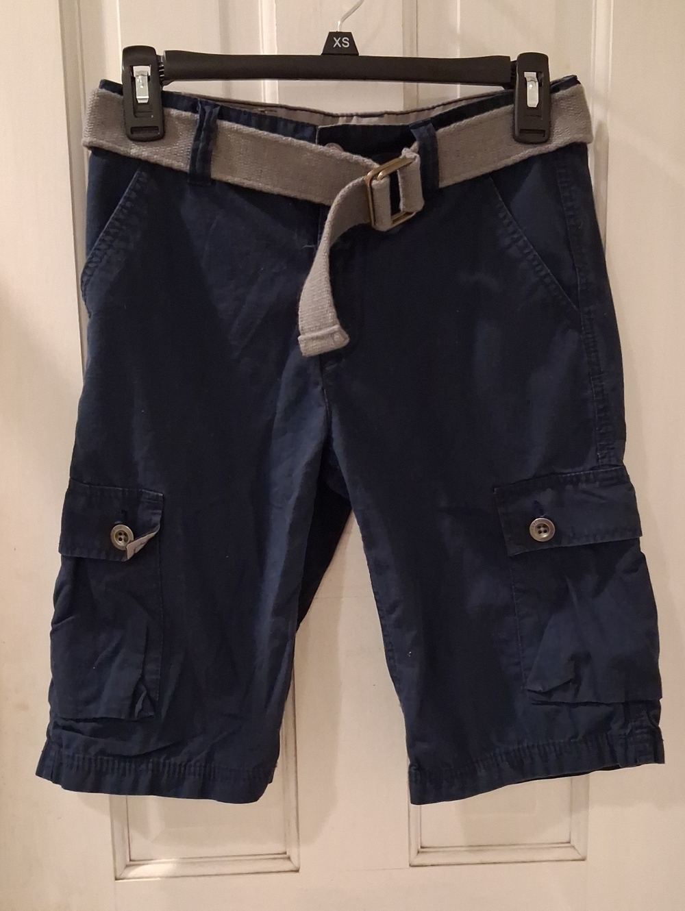 Levi's Navy Cargo Shorts with Gray Belt